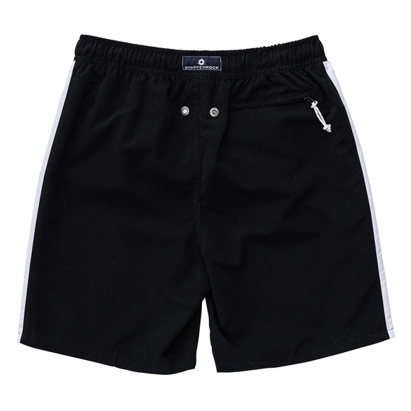 Mens Black Retro Stripe Volley - Picture 2 of 2